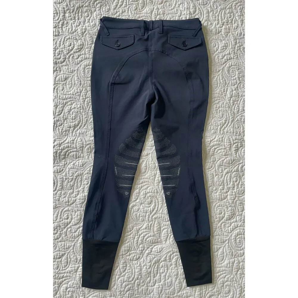 Carma Italia Wonder Pat Breeches IT 38 Navy Knee Grip NWT Italy